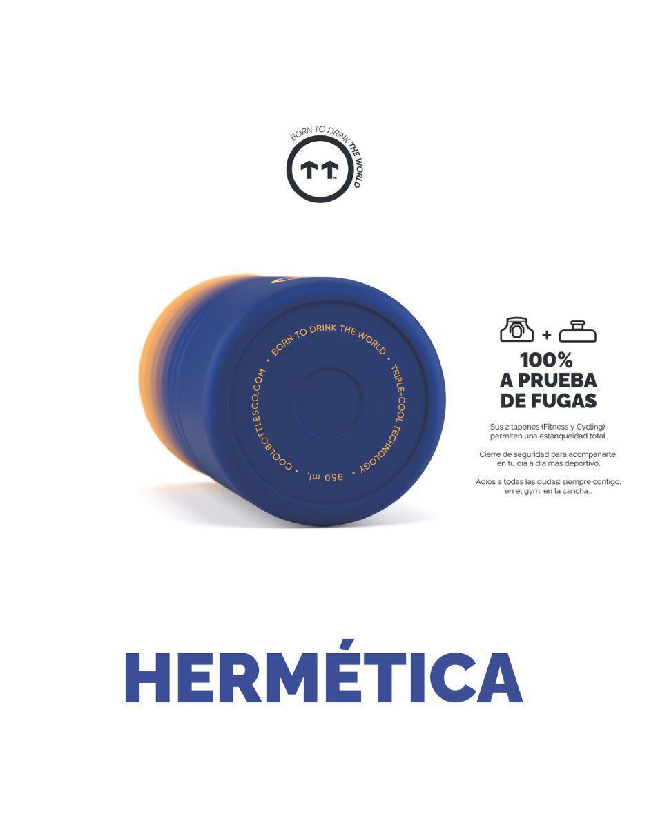 Termo de acero inoxidable Sport Paris con tapa rosca 950 ml 6