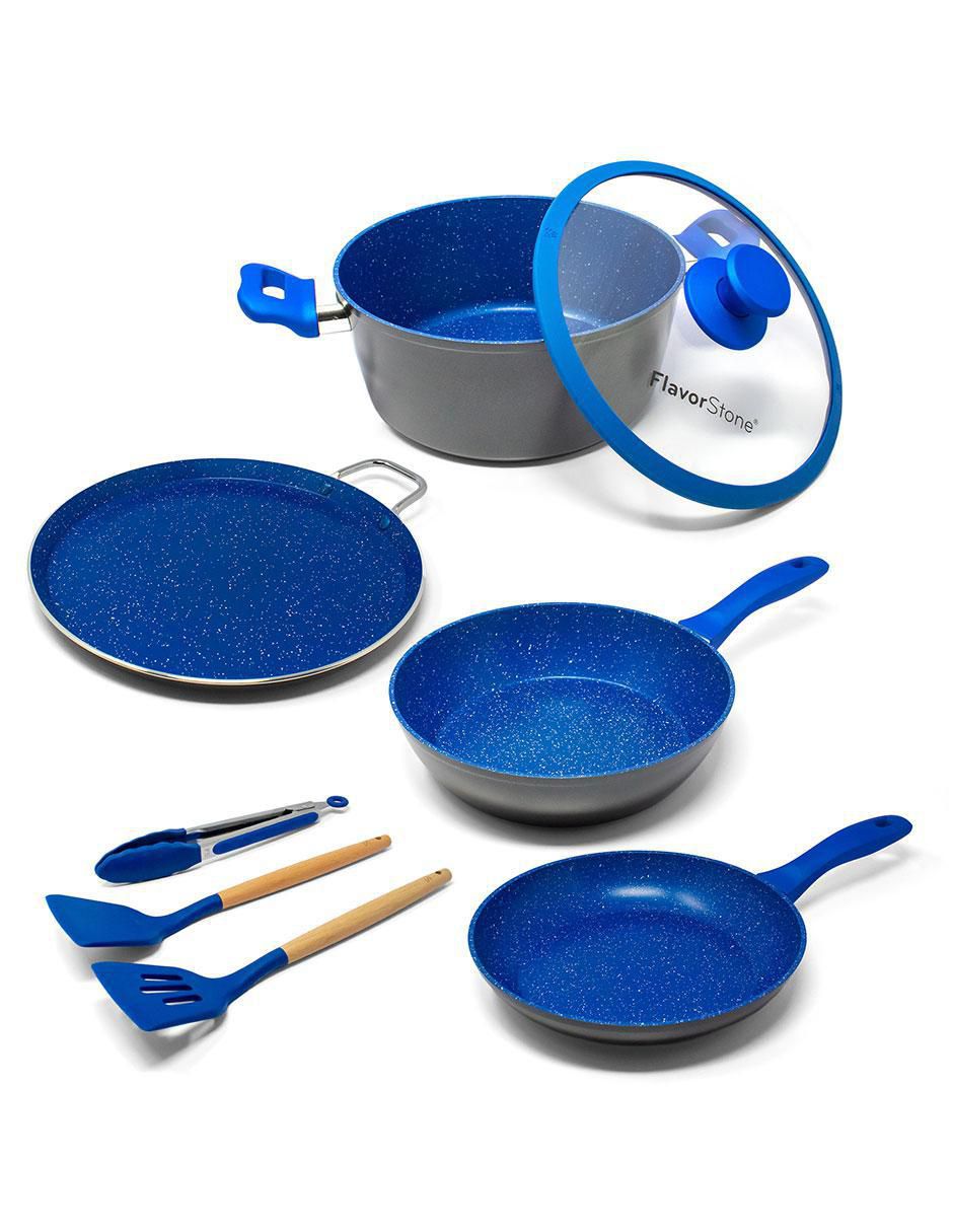 Batería de cocina de acero inoxidable antiadherente combinado 8 piezas 2