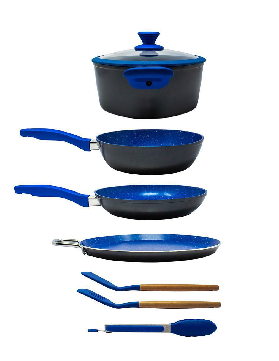 Batería de cocina de acero inoxidable antiadherente combinado 8 piezas 3