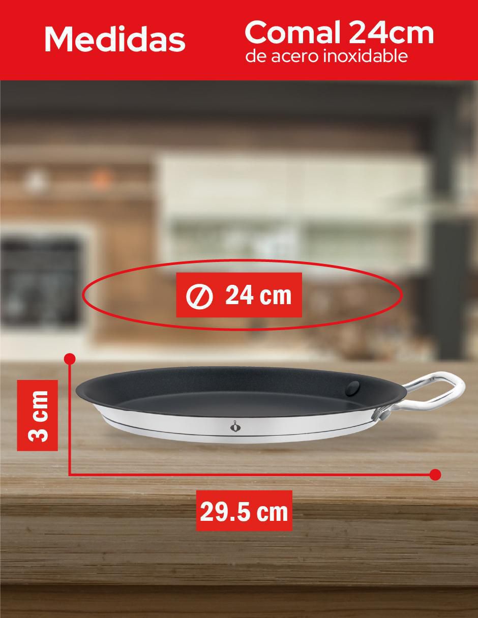 Comal acero 8