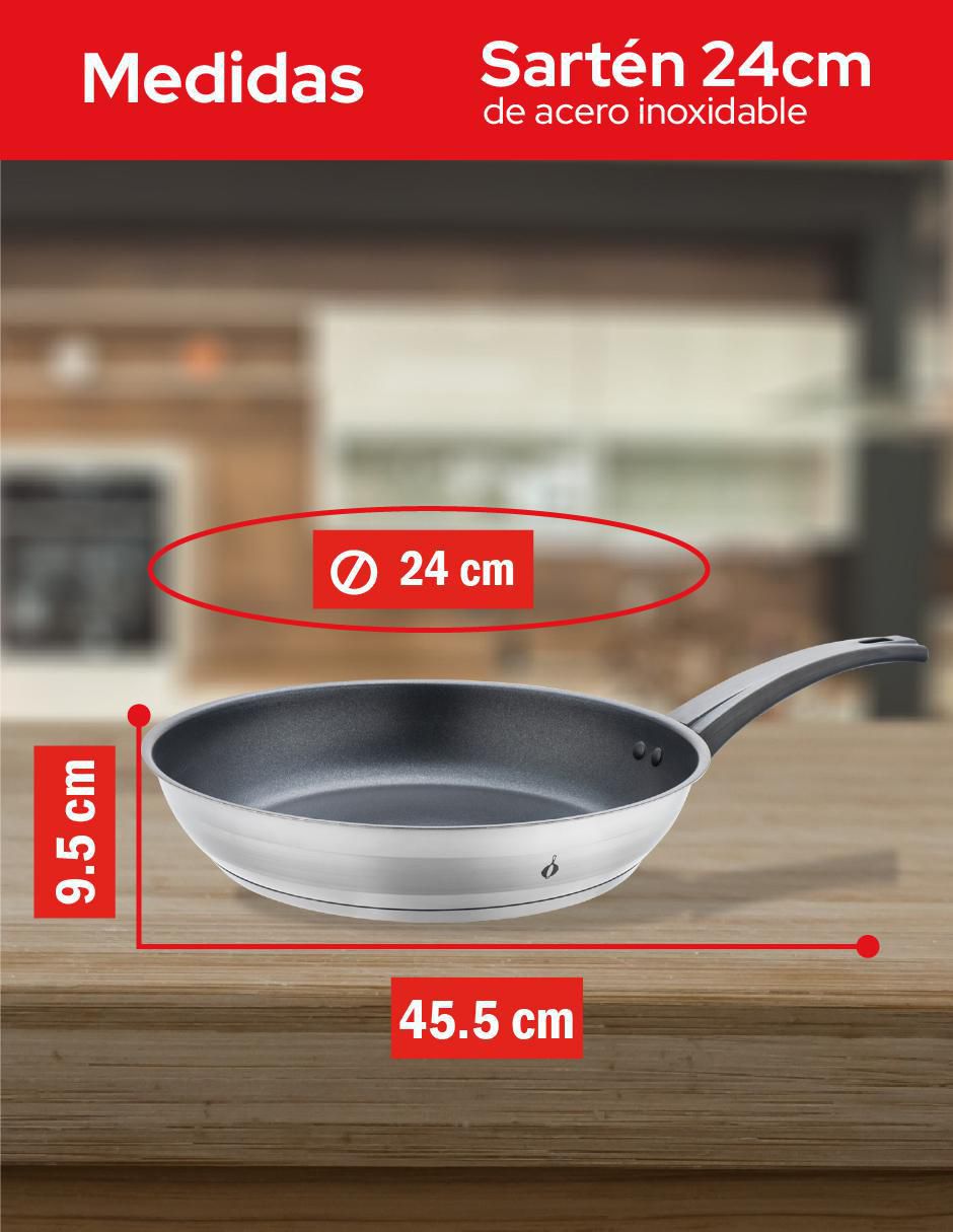 Sartén de acero inoxidable