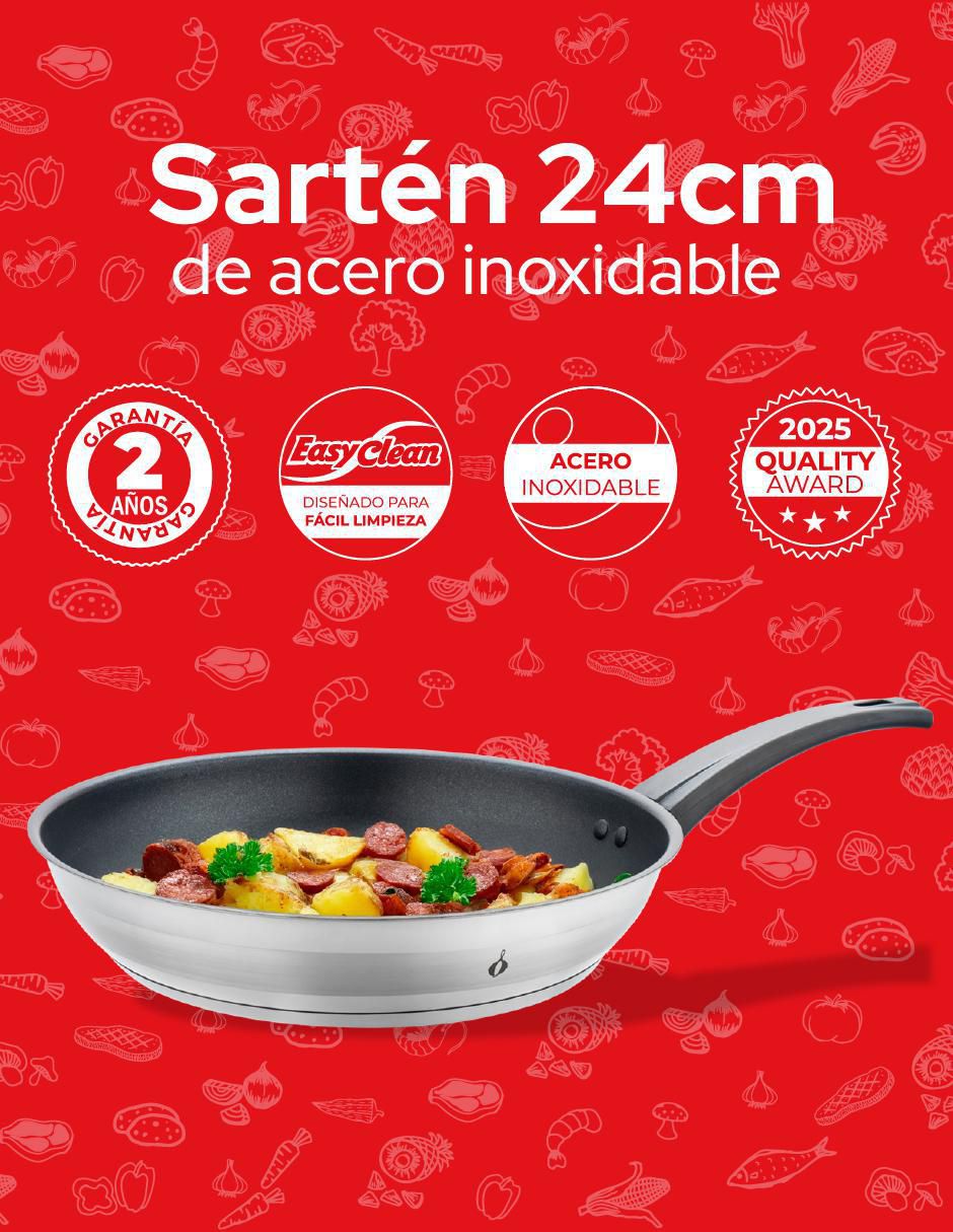 Sartén de acero inoxidable