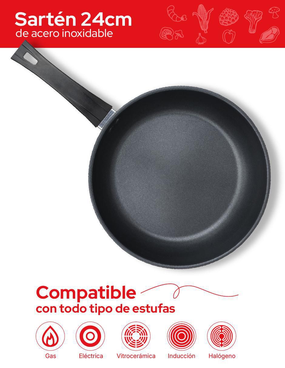 Sartén de acero inoxidable 5