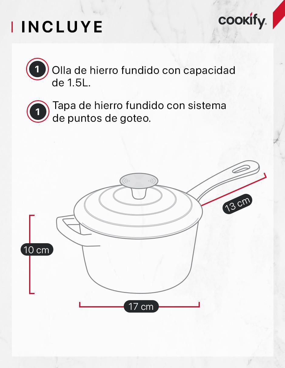 Olla hierro fundido 1.5 lts 7