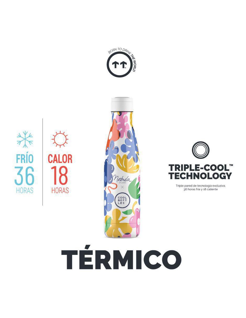 Termo de acero inoxidable Nébula floral madness con tapa rosca 500 ml 2
