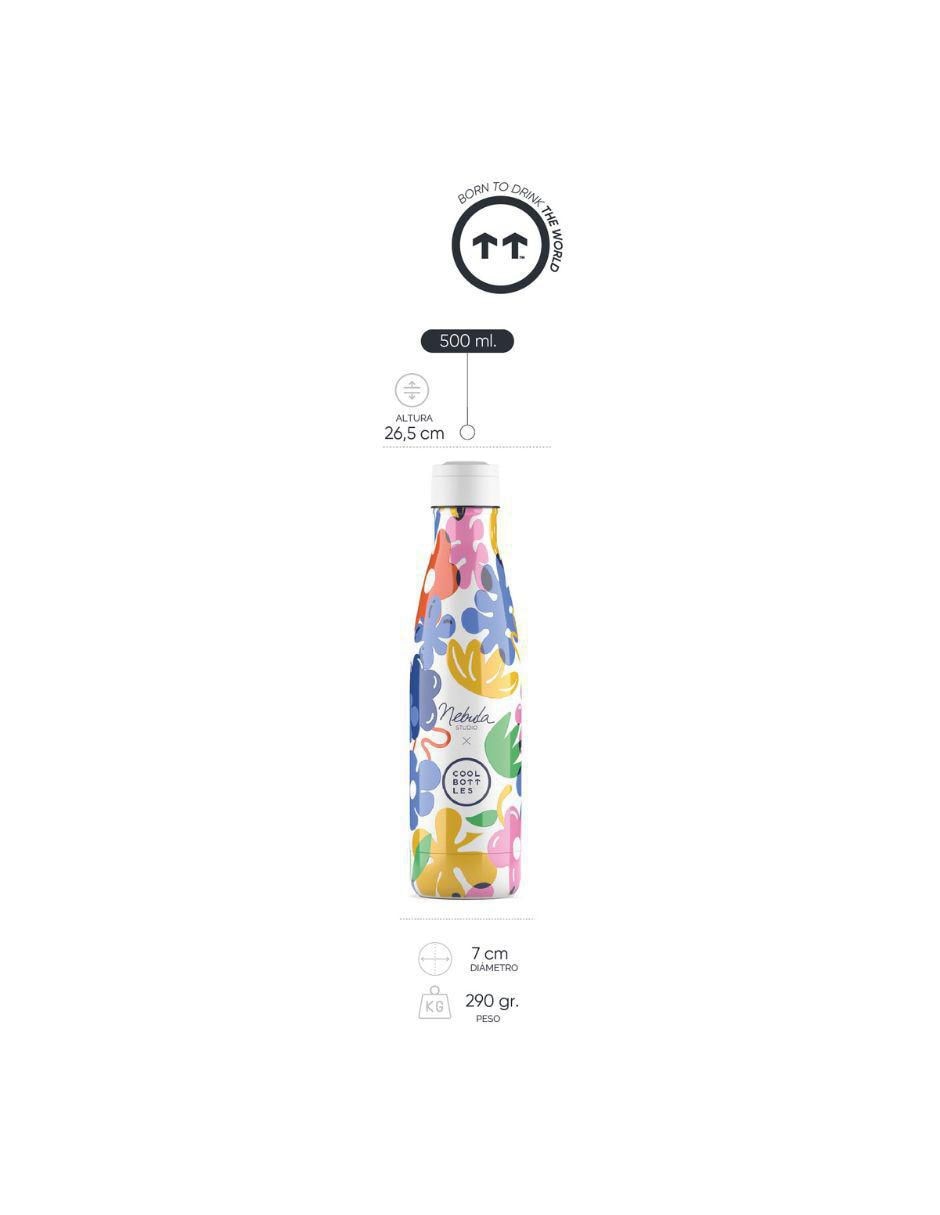 Termo de acero inoxidable Nébula floral madness con tapa rosca 500 ml 7