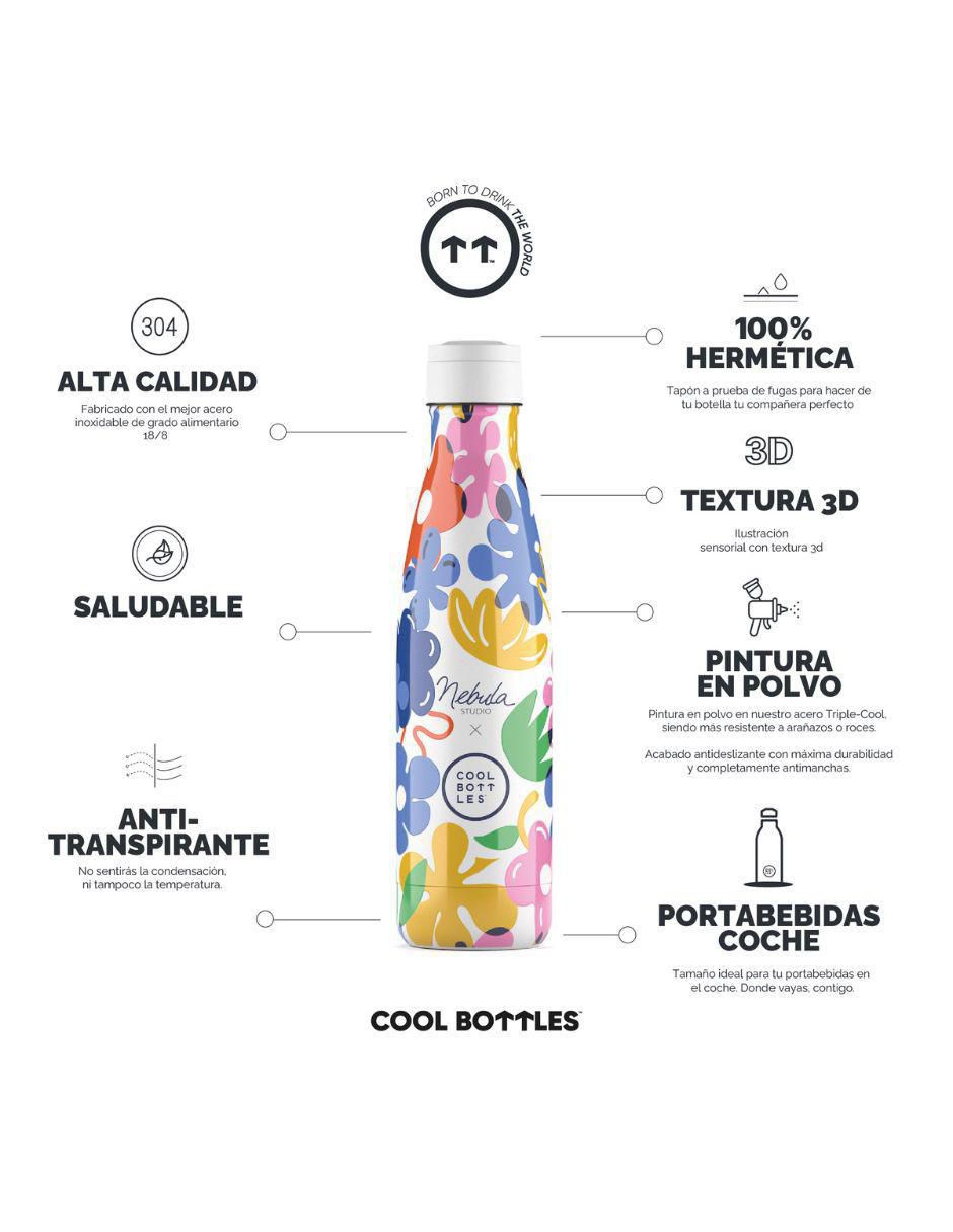 Termo de acero inoxidable Nébula floral madness con tapa rosca 500 ml 3