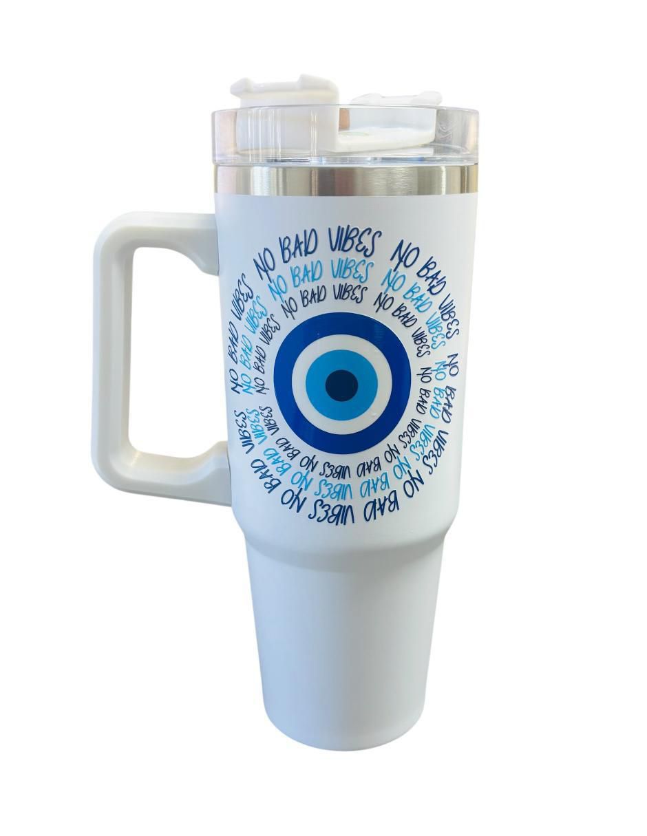 Termo de acero inoxidable ojo turco con tapa rosca 887 ml Termo de acero inoxidable ojo turco con tapa rosca 887 ml