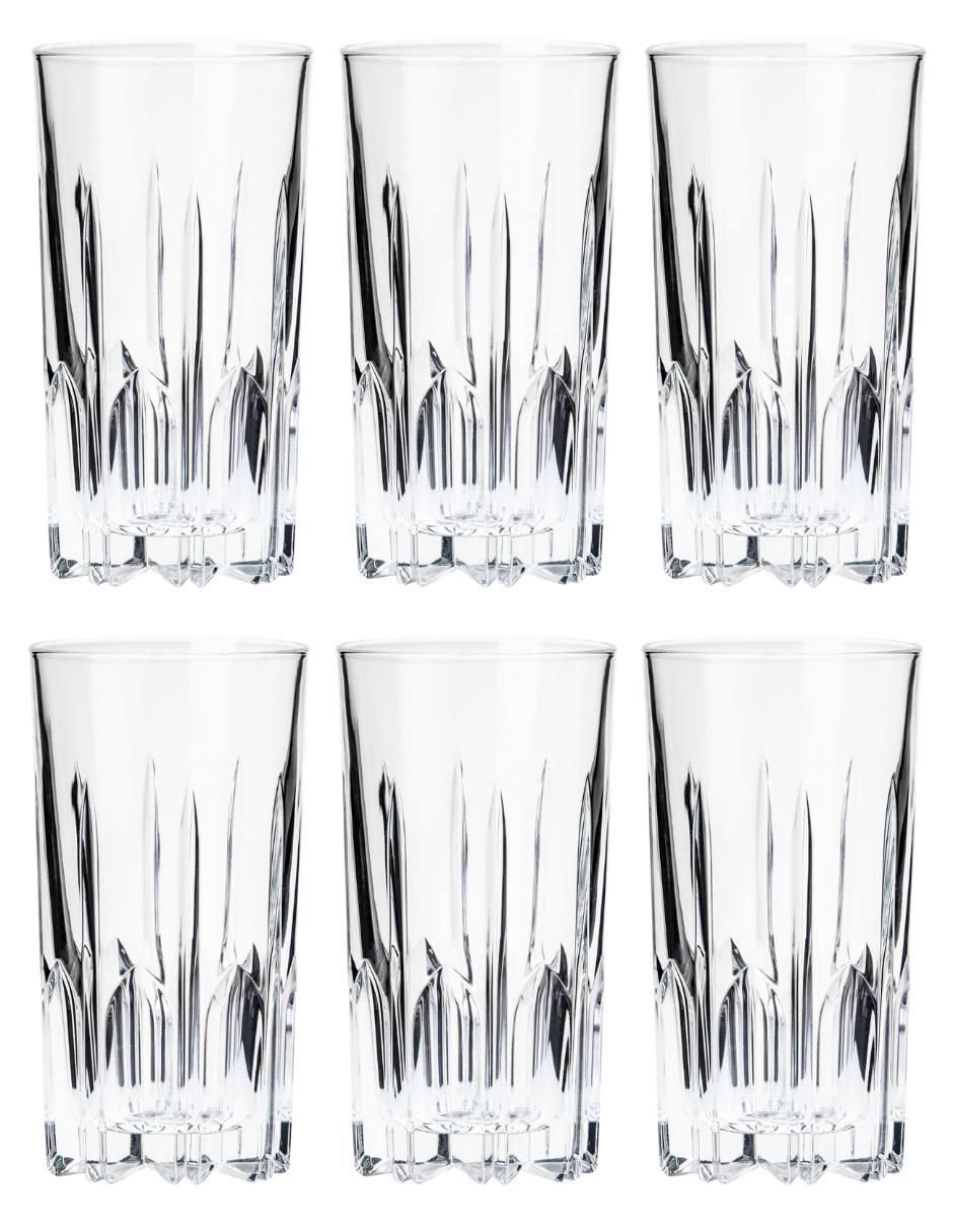 Vaso highball Excalibur de vidrio con 6 piezas