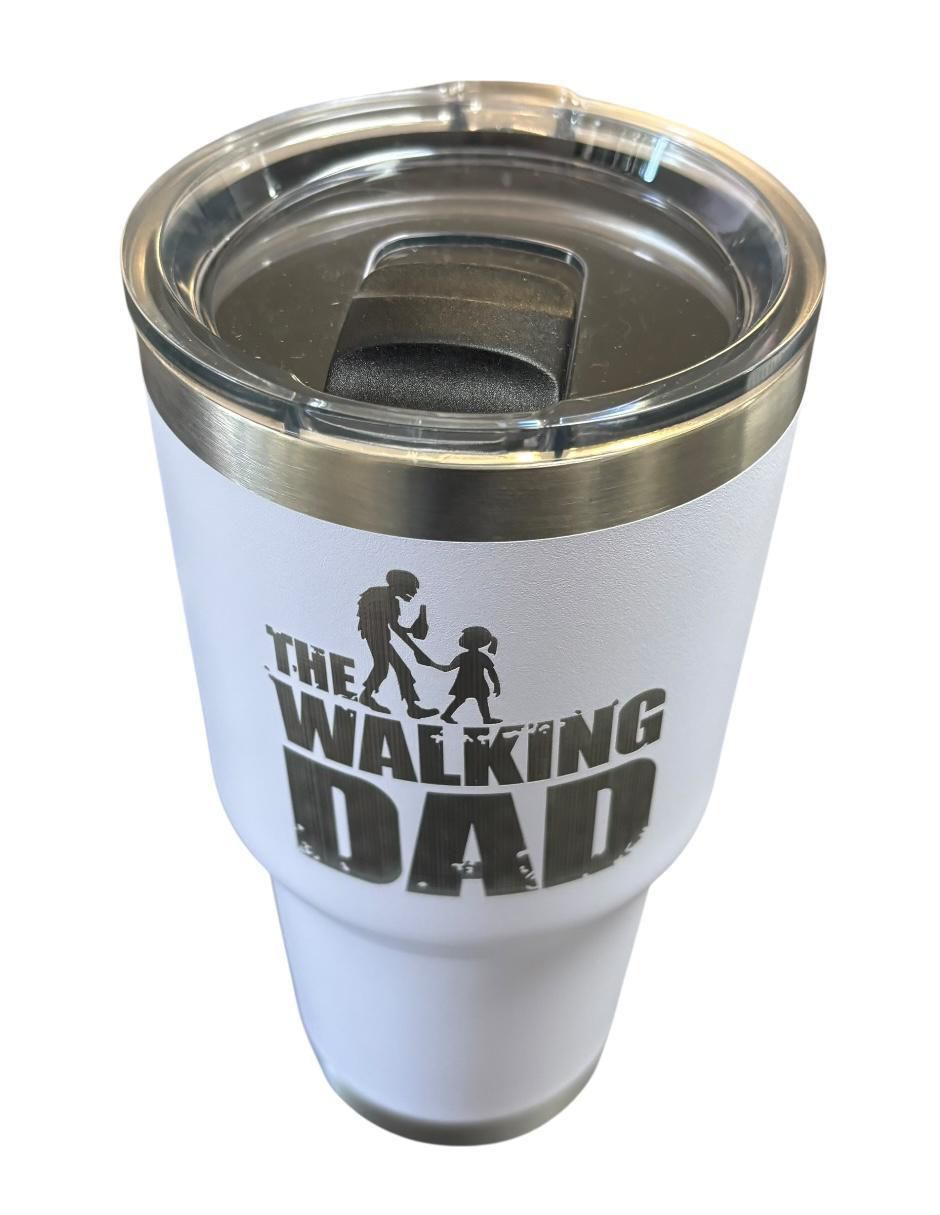 Termo de acero inoxidable Walking dad con tapa push pull 887 ml 3