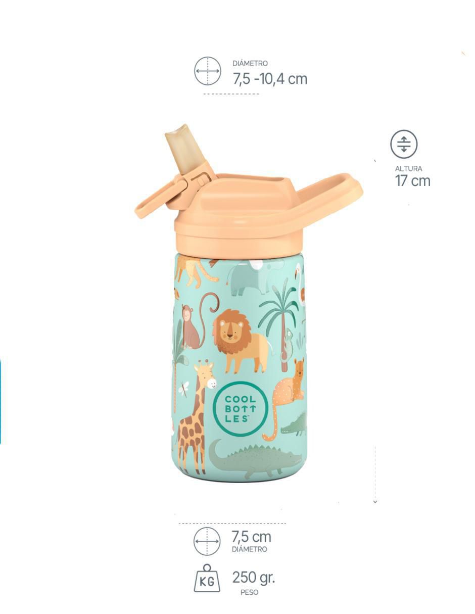 Botella de agua de acero inoxidable con tapa a prueba de derrame 350 ml 6