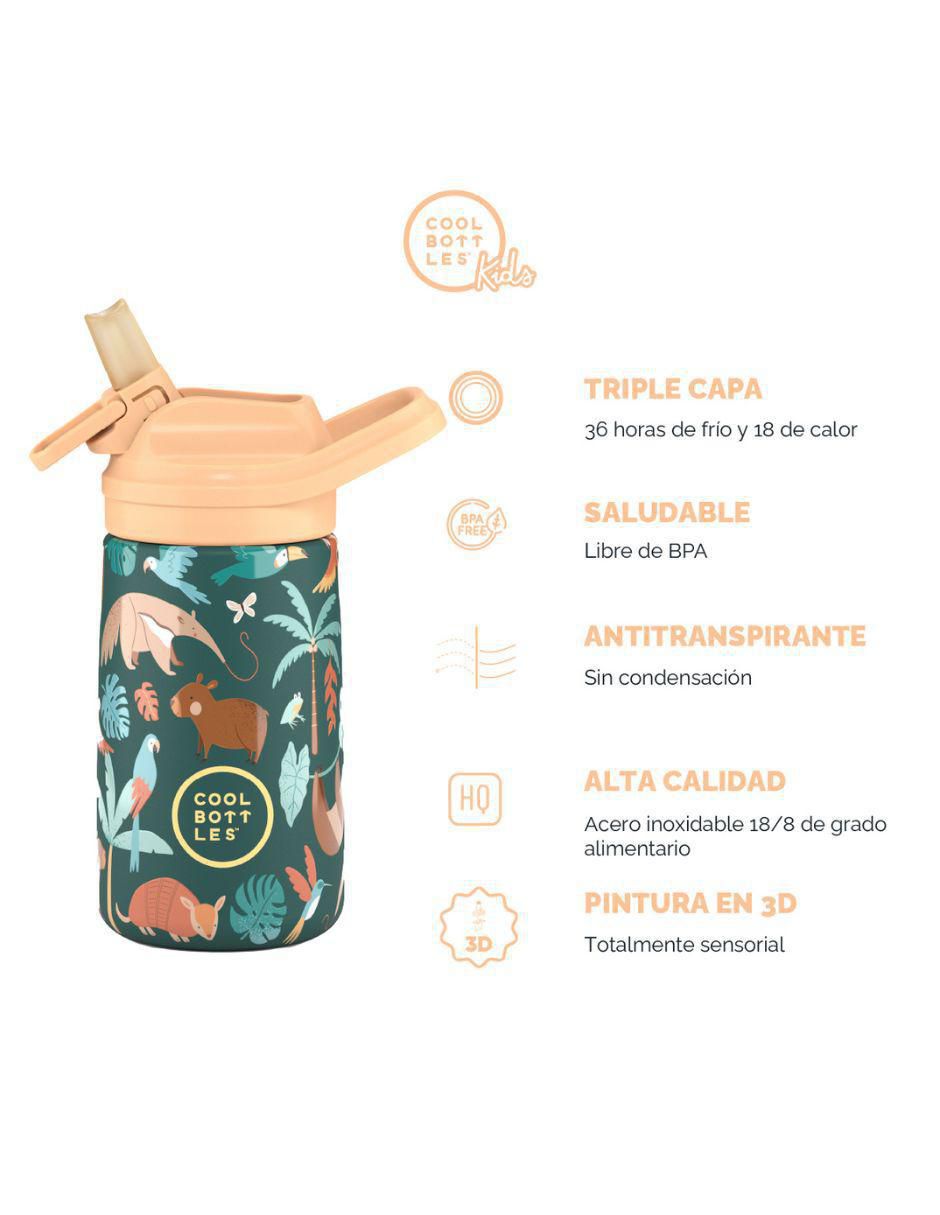 Botella de agua de acero inoxidable  con tapa a prueba de derrame 350 ml 4