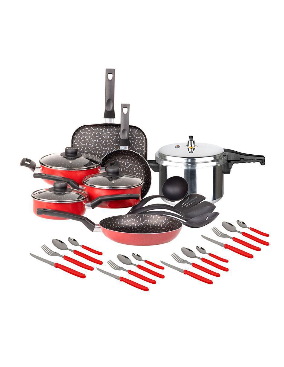 Batería de cocina Classic de aluminio antiadherente convencional 31 piezas