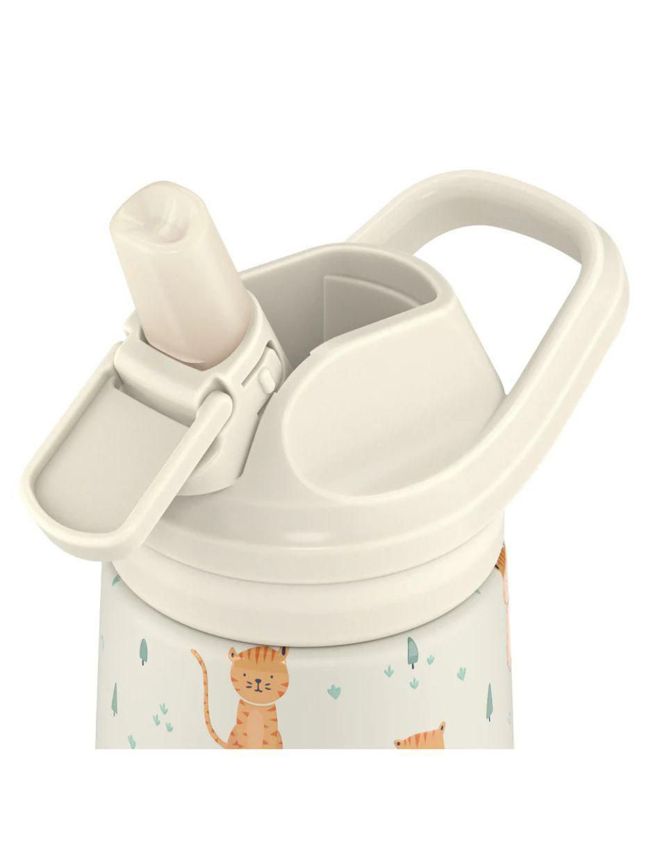 Botella de agua de acero inoxidable con tapa a prueba de derrame 350 ml 2