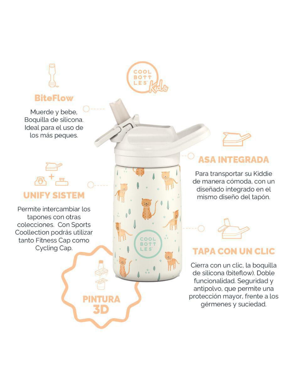 Botella de agua de acero inoxidable con tapa a prueba de derrame 350 ml 3