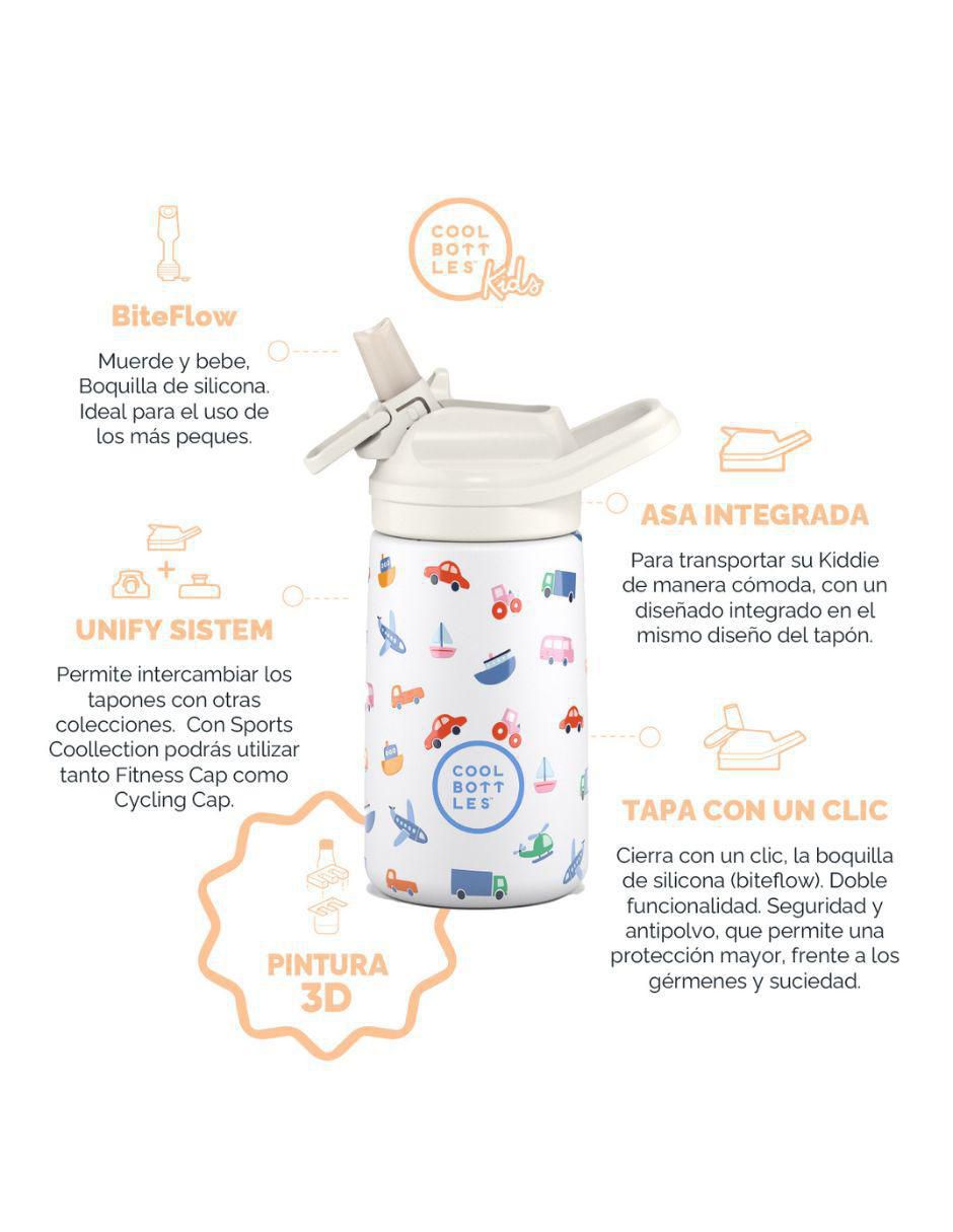 Botella de agua de acero inoxidable con tapa a prueba de derrame 350 ml 3