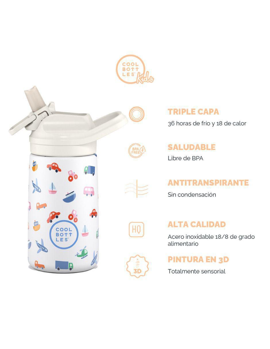 Botella de agua de acero inoxidable con tapa a prueba de derrame 350 ml 4