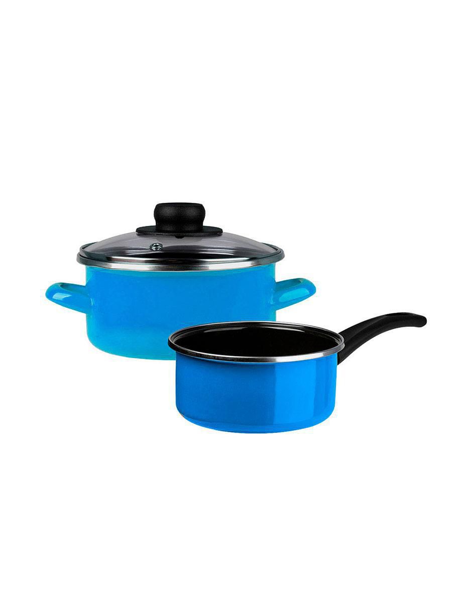 Batería de cocina Emotion de acero vitrificado 5 piezas 2