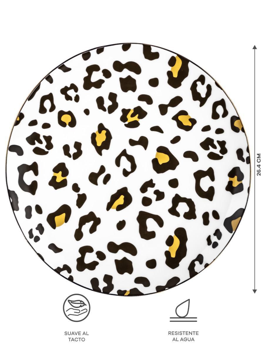Vajilla cerrada animal print de cerámica para 6 personas 8