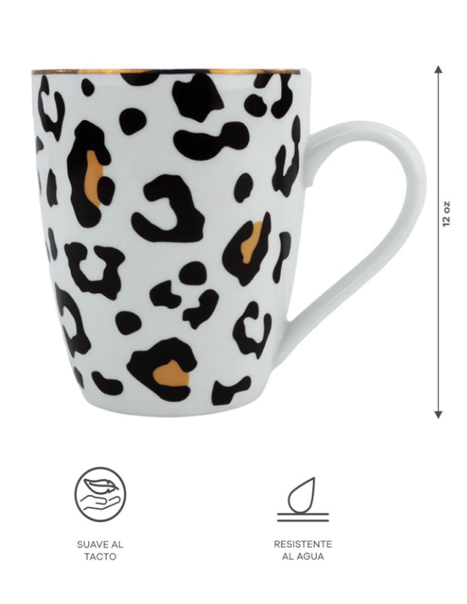 Vajilla cerrada animal print de cerámica para 6 personas 9