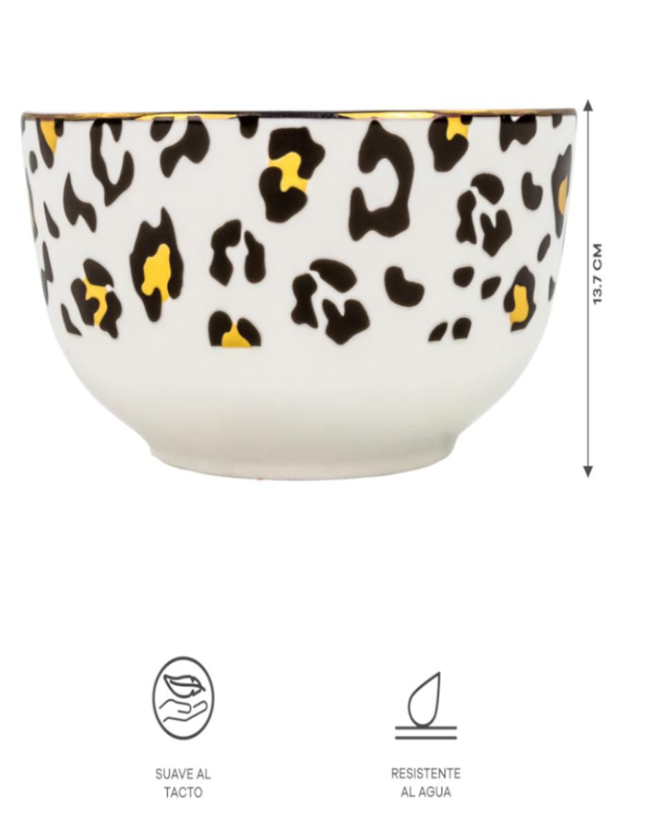 Vajilla cerrada animal print de cerámica para 6 personas 10