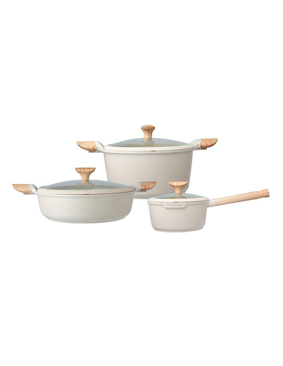 Batería de cocina Ceramic de aluminio fundido antiadherente cerámica 9 piezas 2