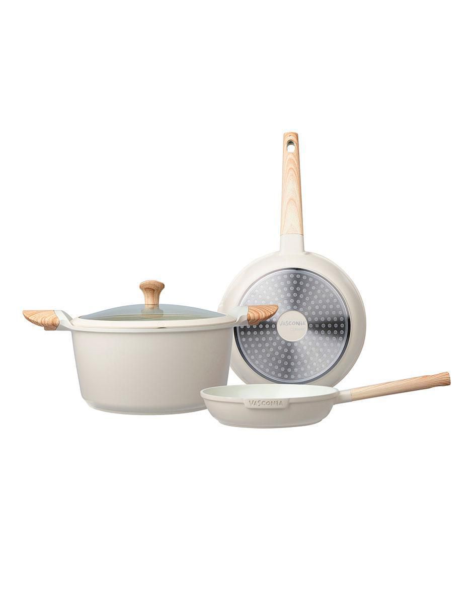Batería de cocina Ceramic de aluminio fundido antiadherente cerámica 9 piezas 4
