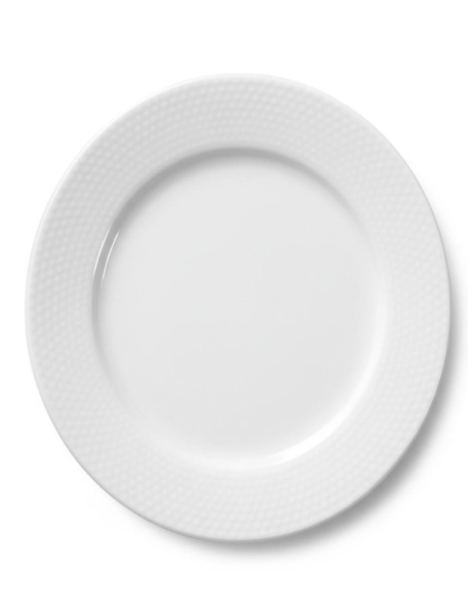 Vajilla cerrada elise white de cerámica para 6 personas 2