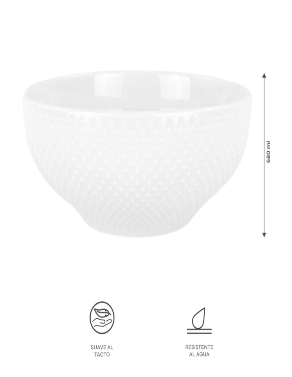 Vajilla cerrada elise white de cerámica para 6 personas 10
