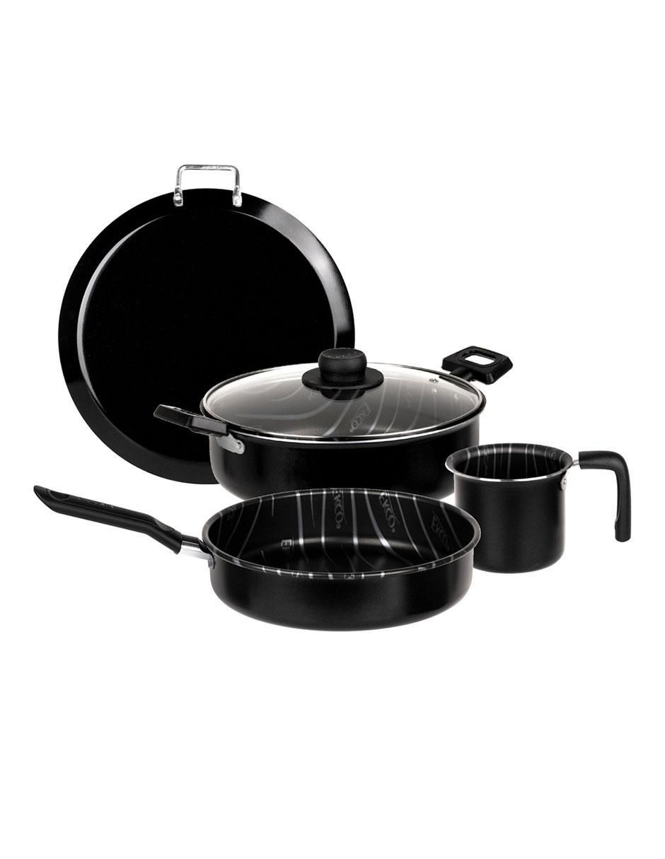 Batería de cocina Classic de aluminio antiadherente convencional 10 piezas 4