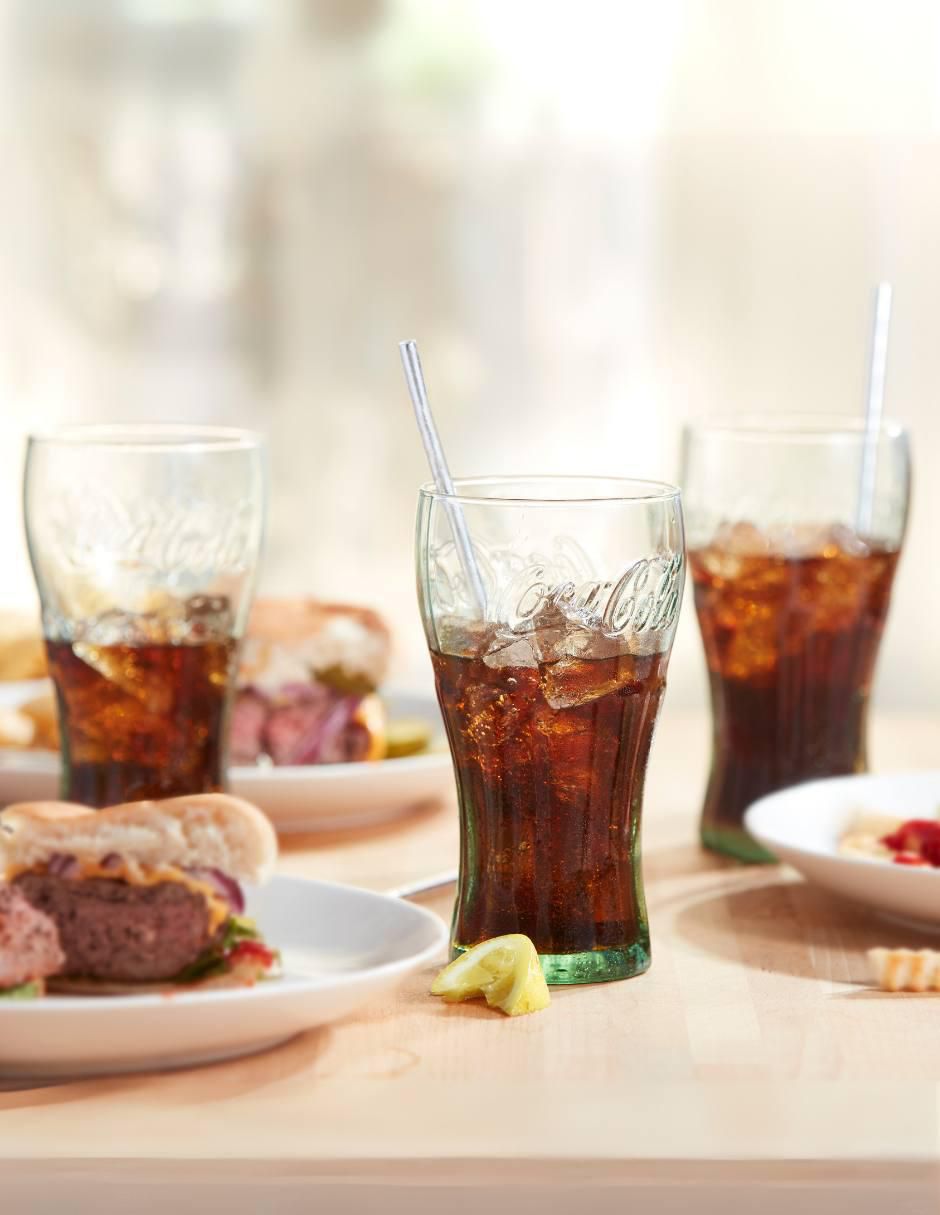 Set de vasos cooler Coca-Cola de vidrio con 4 piezas 2