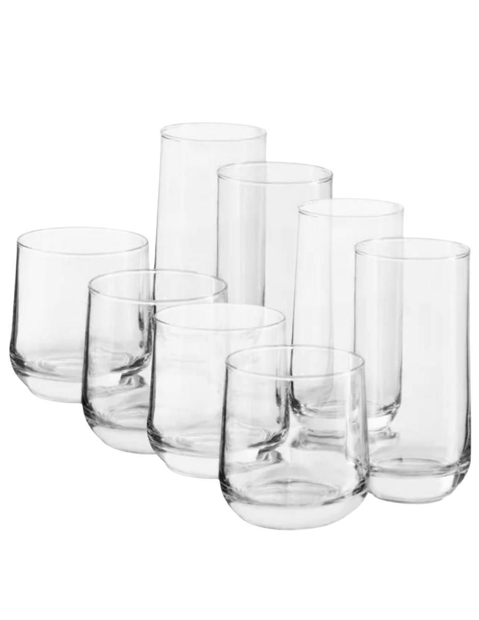 Set de vasos Dof y Highball Koba de vidrio con 8 piezas Set de vasos Dof y Highball Koba de vidrio con 8 piezas