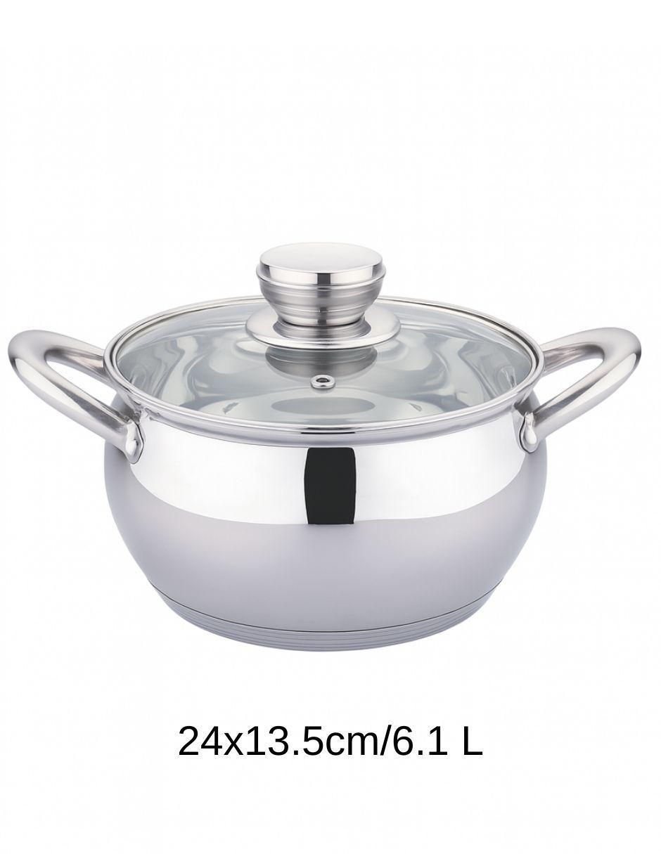 Batería de cocina de acero inoxidable antiadherente combinado 3 piezas 2