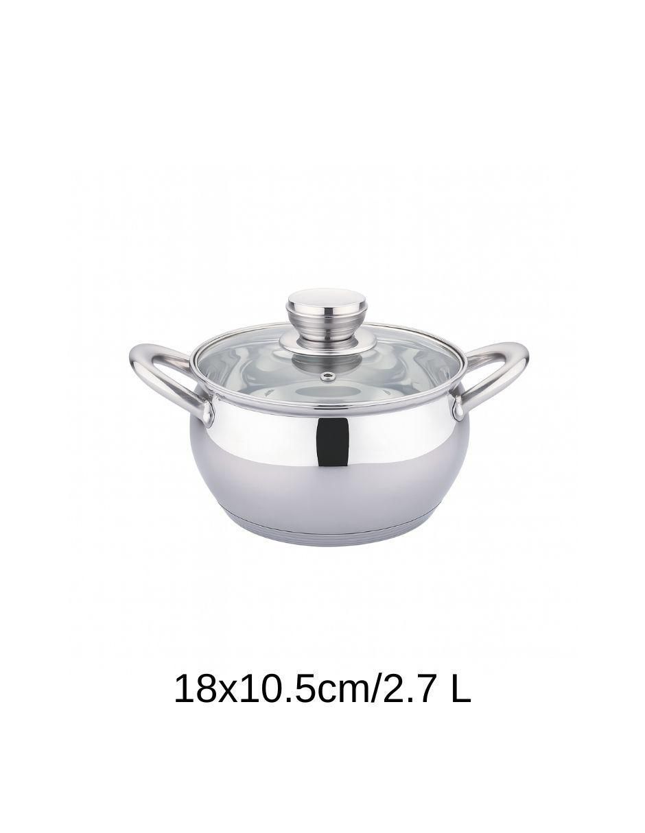 Batería de cocina de acero inoxidable antiadherente combinado 3 piezas 4