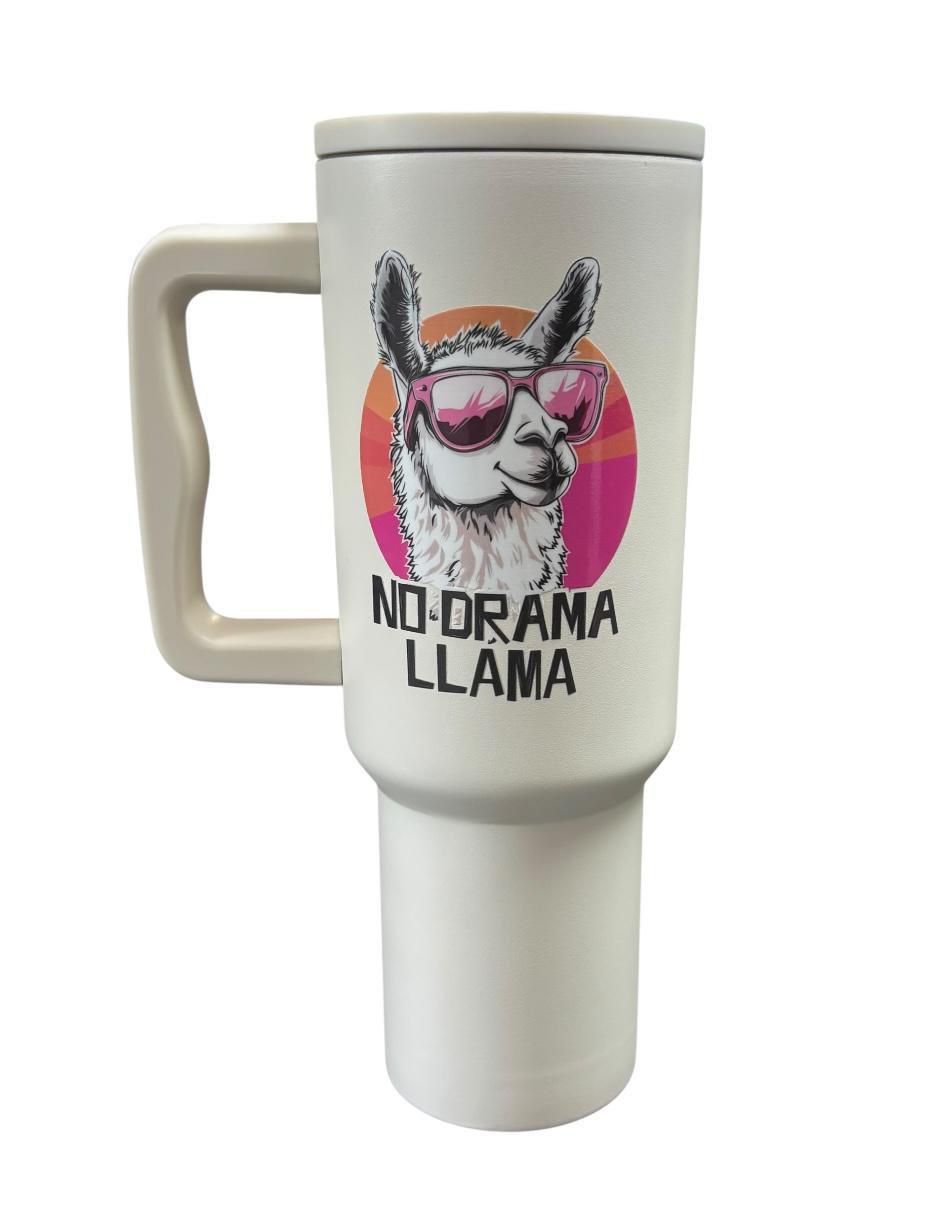 Termo de acero inoxidable Llama white&black con tapa rosca 1.2 L Termo de acero inoxidable Llama white&black con tapa rosca 1.2 L
