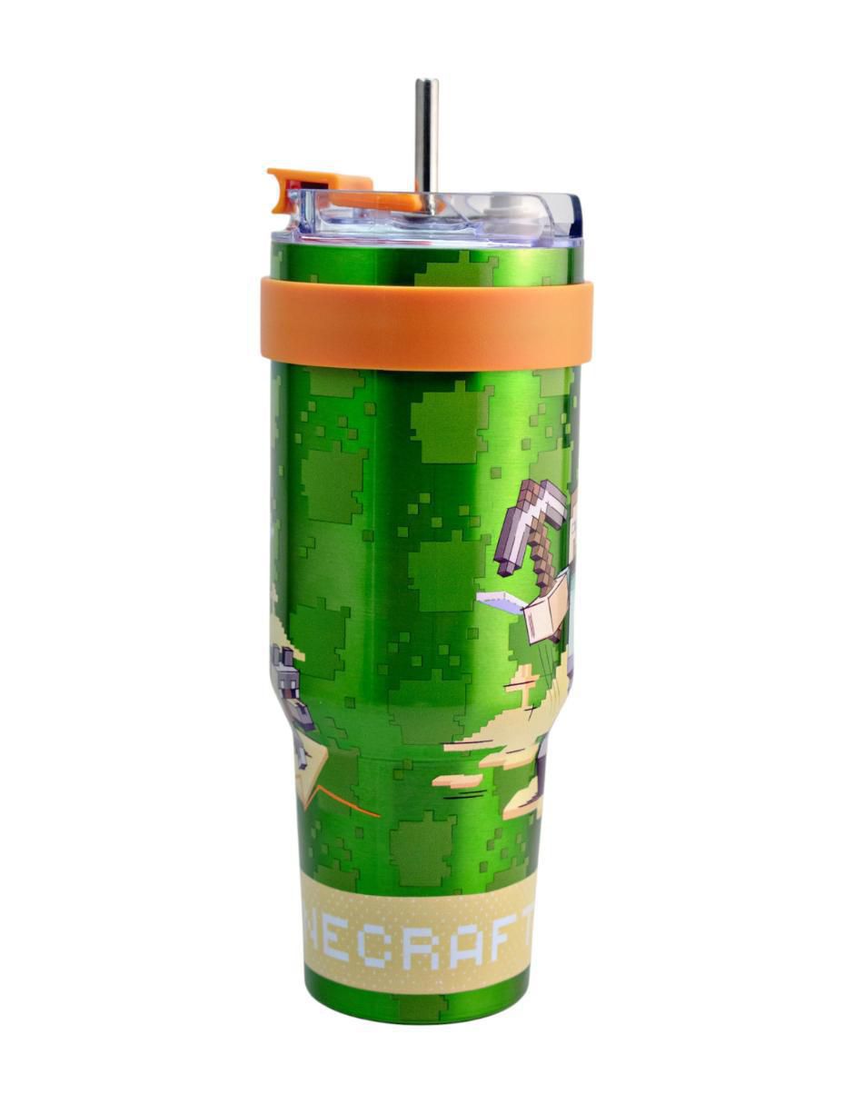 Termo doble pared de acero inoxidable Minecraft con tapa rosca 1.2 L 4