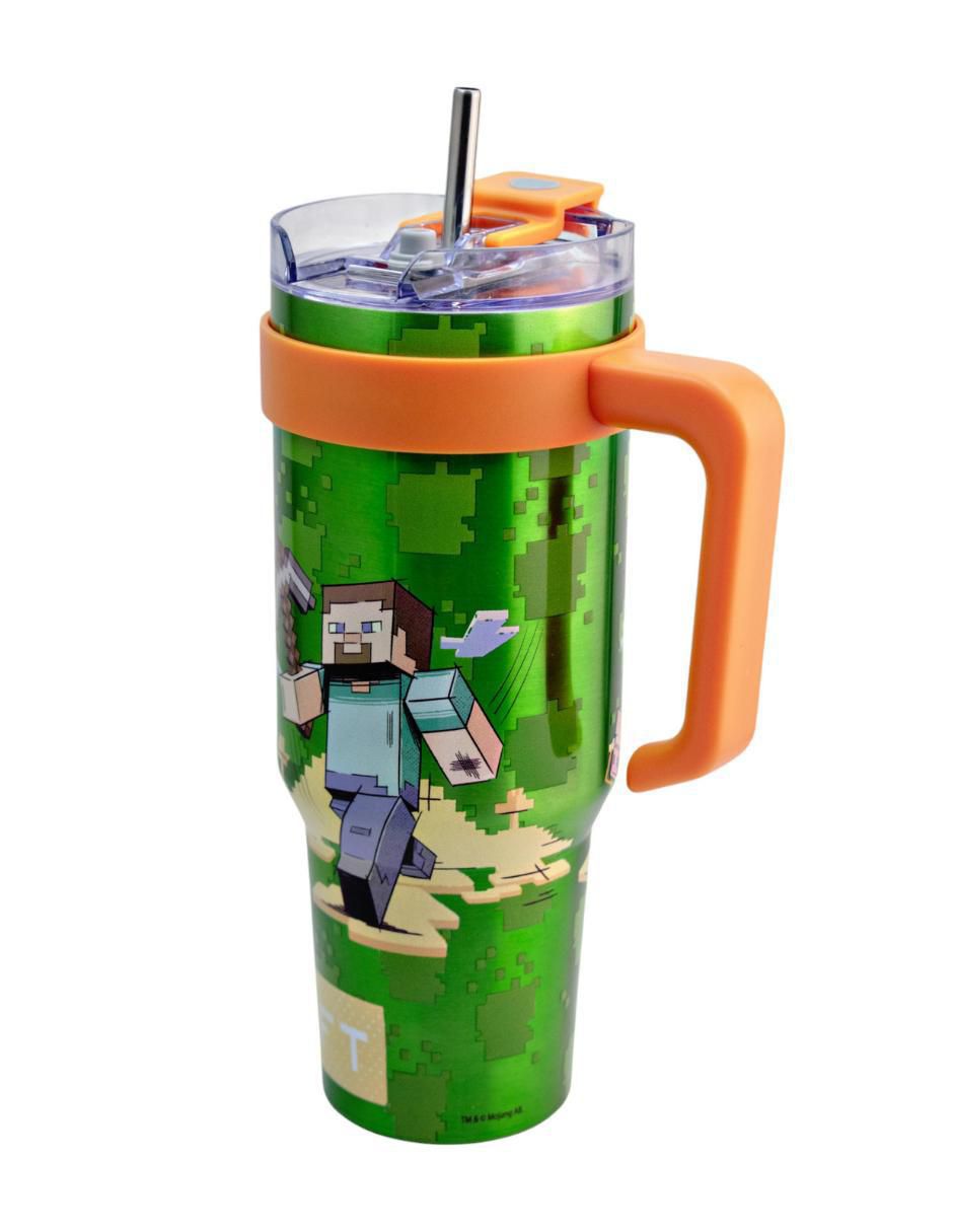 Termo doble pared de acero inoxidable Minecraft con tapa rosca 1.2 L 5