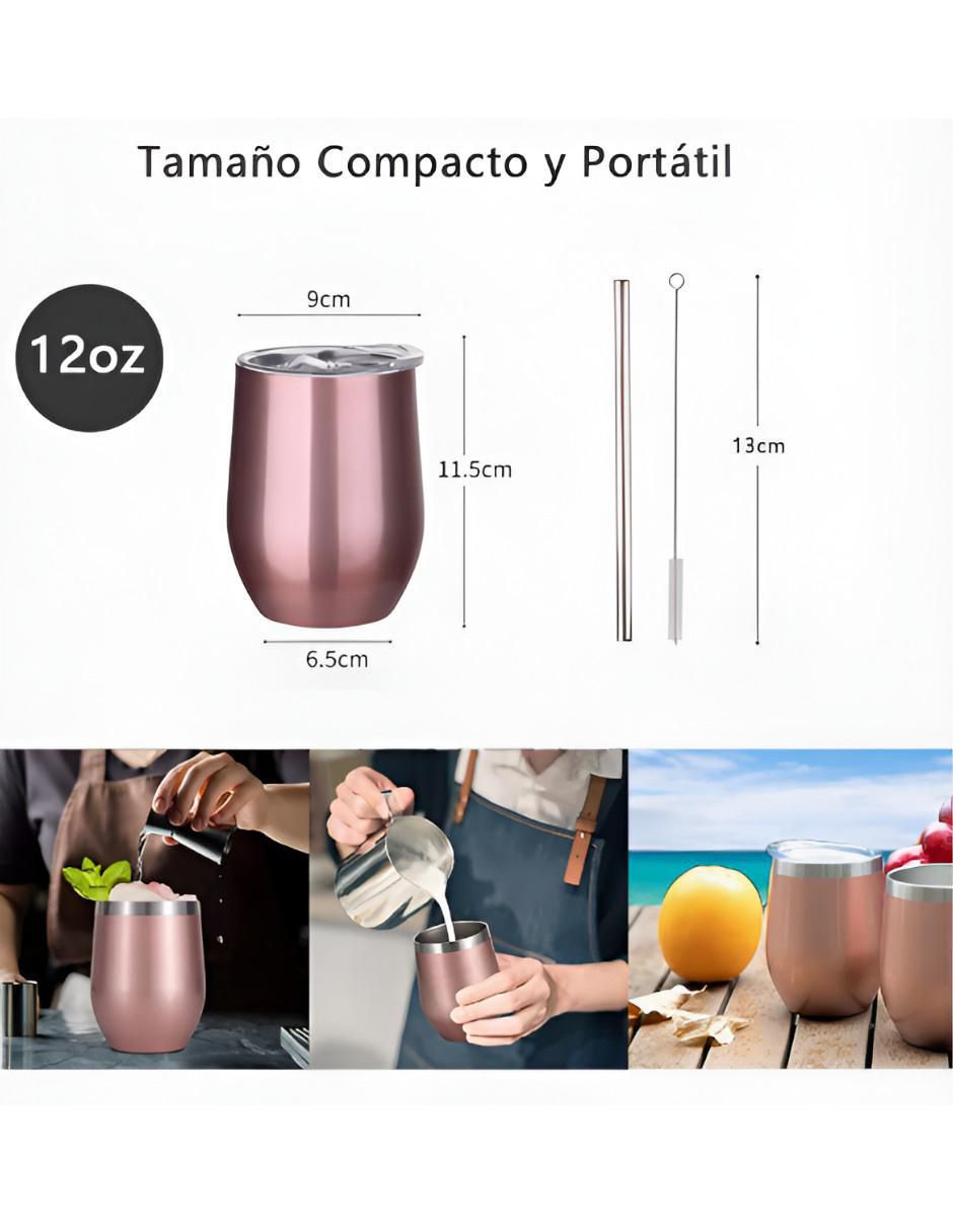 Set de vasos con tapa y popote Xtllar3637 con 2 piezas 5