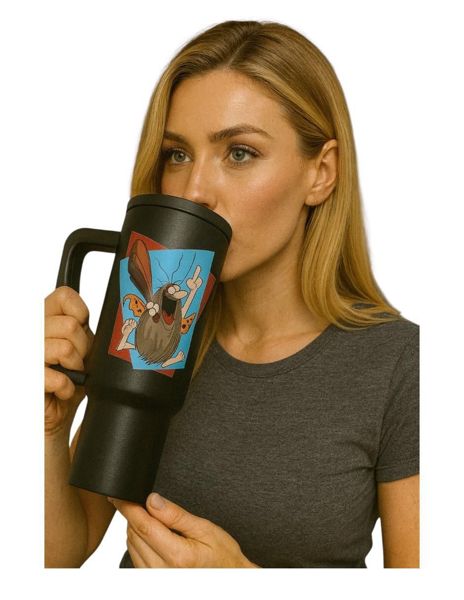 Termo de acero inoxidable Captain Caveman con tapa rosca 1.2 L 4