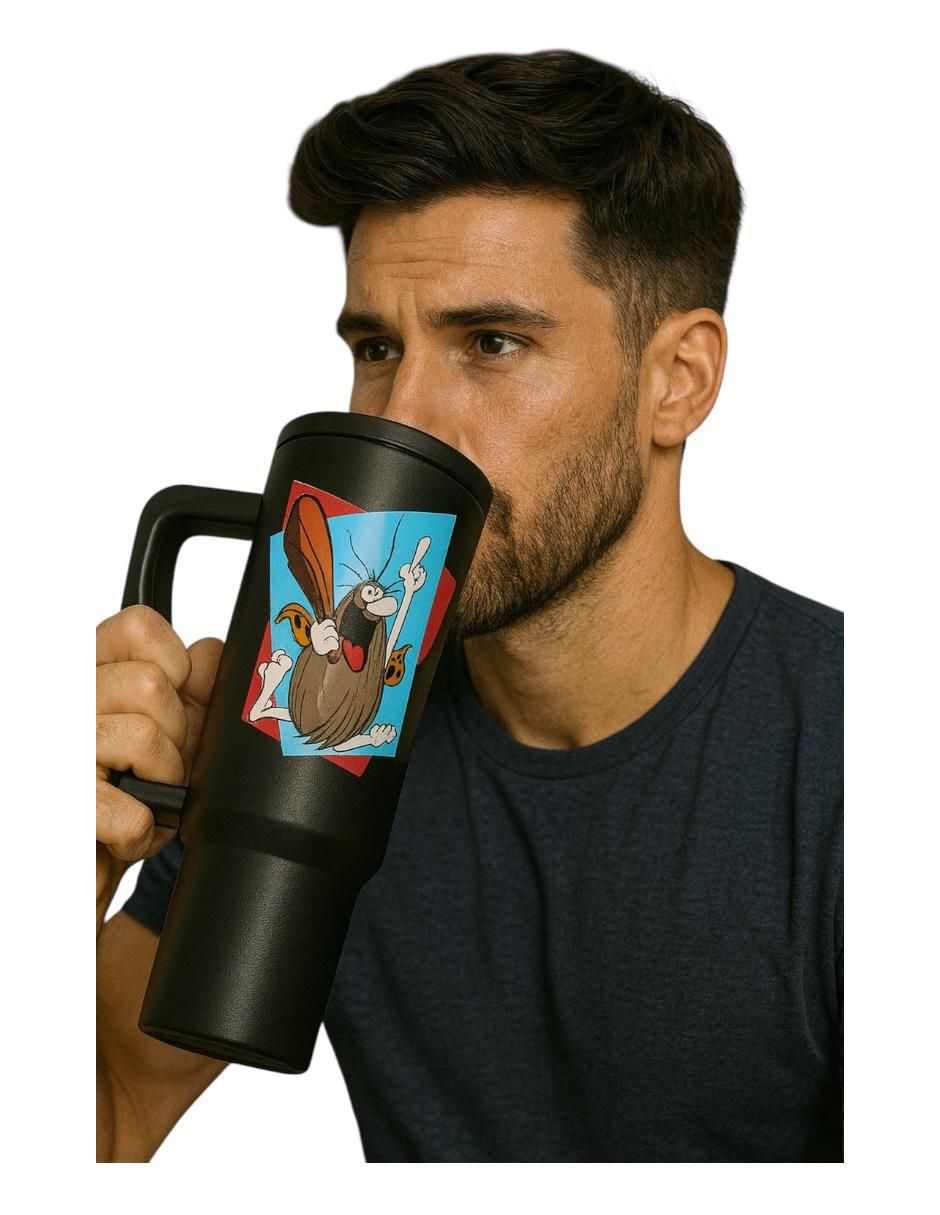 Termo de acero inoxidable Captain Caveman con tapa rosca 1.2 L 5