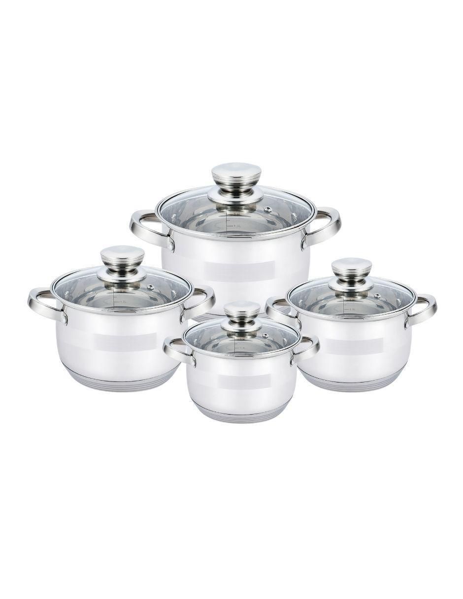 Batería de cocina de acero inoxidable antiadherente combinado 8 piezas Batería de cocina de acero inoxidable antiadherente combinado 8 piezas