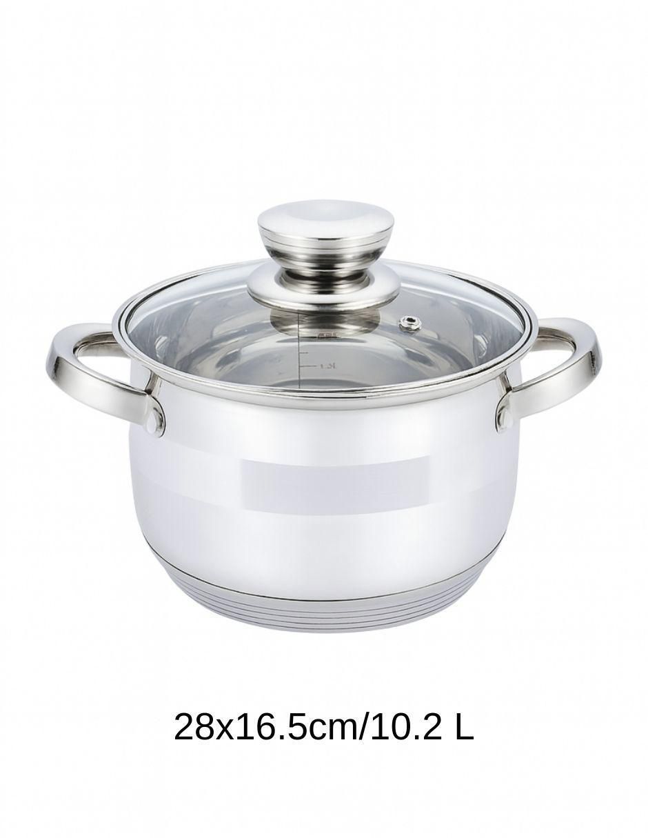 Batería de cocina de acero inoxidable antiadherente combinado 8 piezas 2