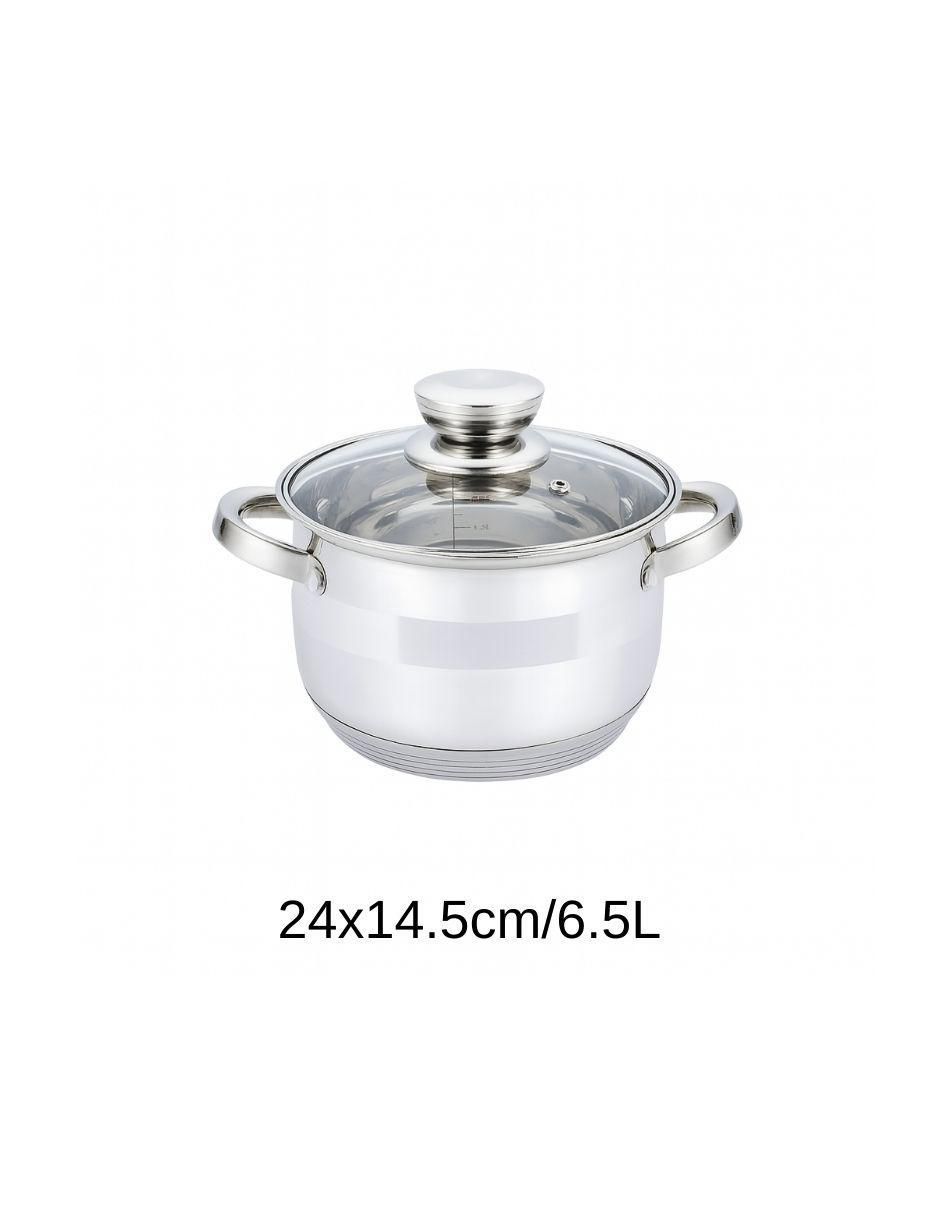 Batería de cocina de acero inoxidable antiadherente combinado 8 piezas 4
