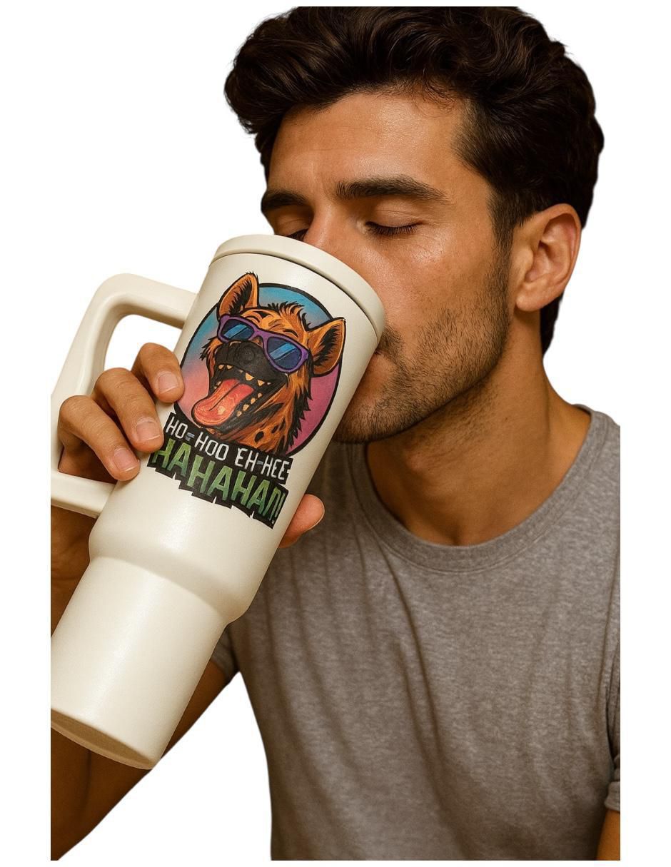 Termo de acero inoxidable Animals con tapa rosca 1.2 L 4