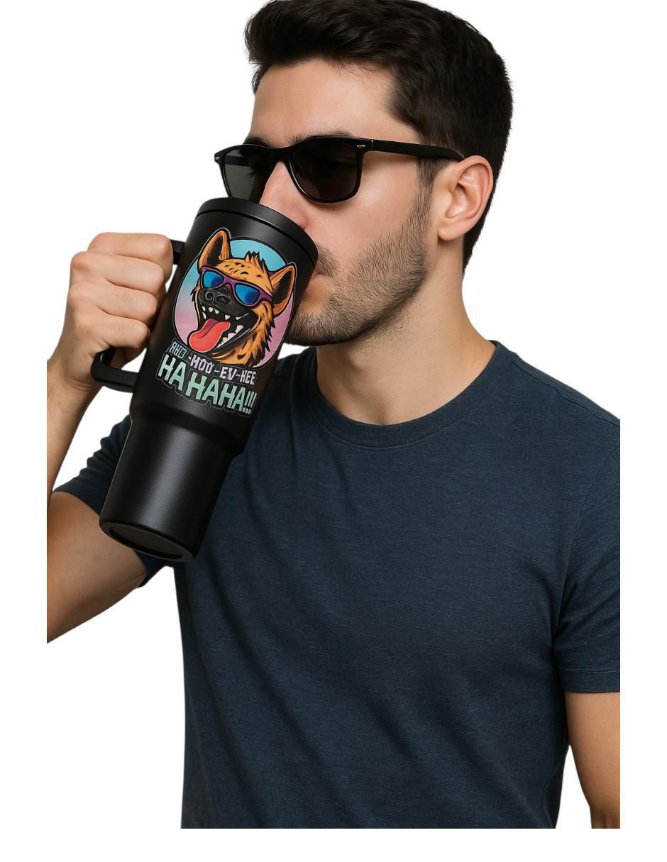 Termo Luxo MX de acero inoxidable Animals con tapa rosca 1.2 L