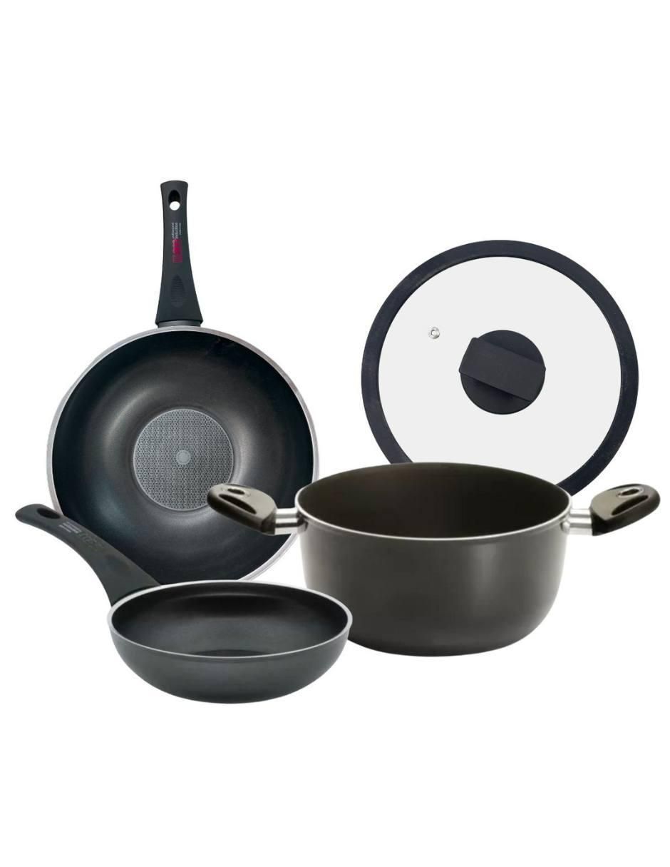 Batería de cocina Fortezza de aluminio antiadherente sin PFOA 4 piezas Batería de cocina Fortezza de aluminio antiadherente sin PFOA 4 piezas
