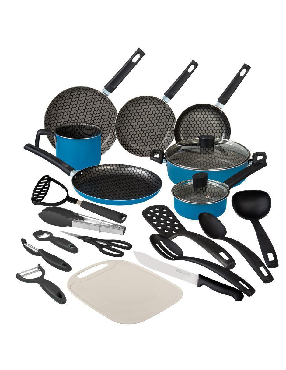 Batería de cocina Berlín Serenity de aluminio antiadherente sin PFOA 21 piezas