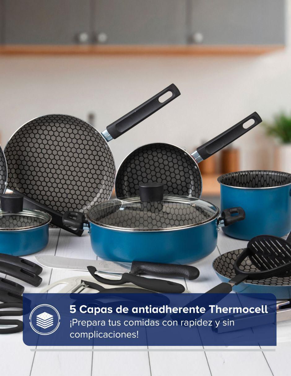 Batería de cocina Berlín Serenity de aluminio antiadherente sin PFOA 21 piezas 5