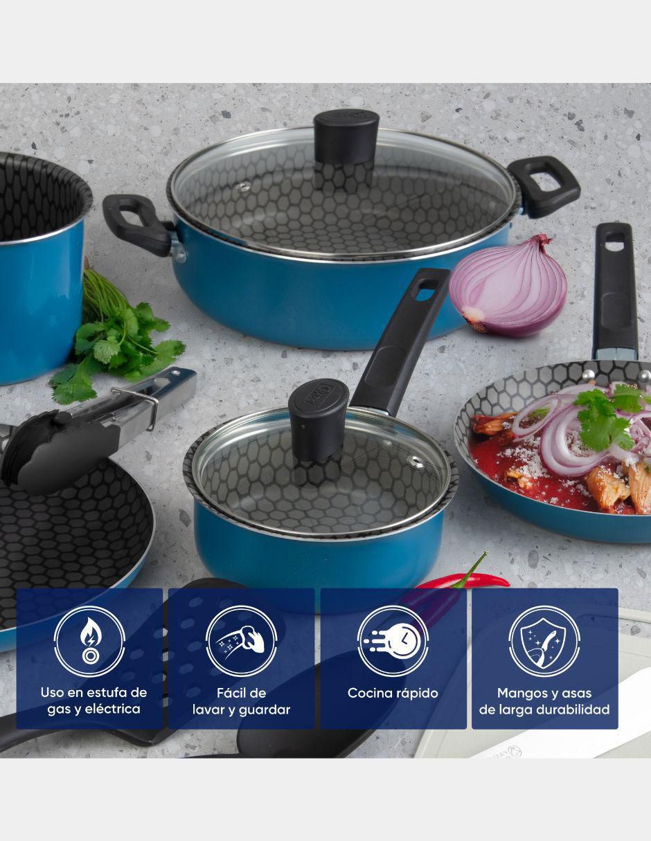 Batería de cocina Berlín Serenity de aluminio antiadherente sin PFOA 21 piezas 6