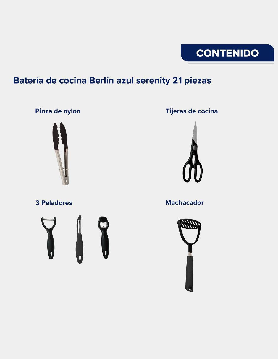 Batería de cocina Berlín Serenity de aluminio antiadherente sin PFOA 21 piezas 4